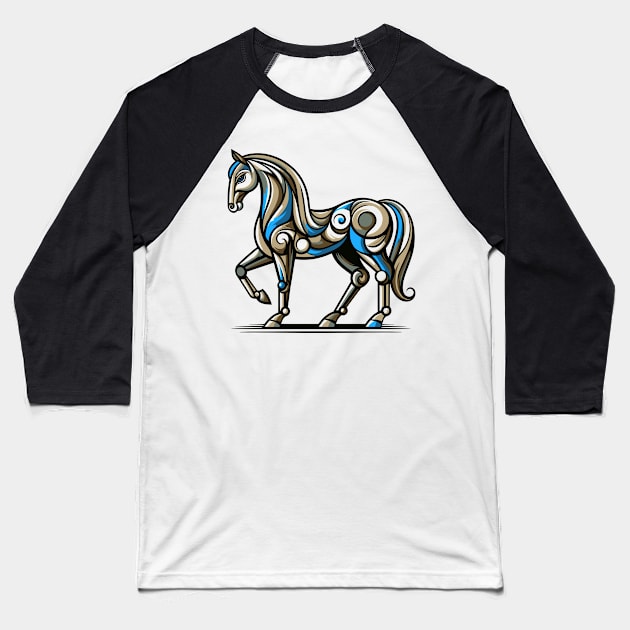 Horse illustration. Illustration of a horse in cubism style Baseball T-Shirt by gblackid